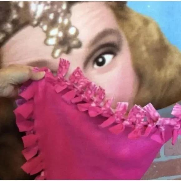 Wizard of Oz fleece throw blanket Glinda the Good Witch panel hand tied RARE